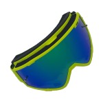 Ochelari unisex ski, snowboard, motociclism, ciclism, rama verde, lentila multicolora, O22GM